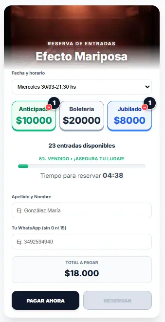 Boletería YaReserve